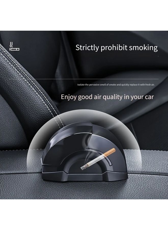 Black Windproof Car Door Mount Ashtray Spill Proof Universal Fit Durable - Image 2